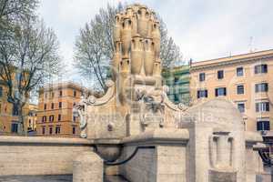 The Fontana delle Anfore (Fountain of the Amphorae) in Rome, Ita