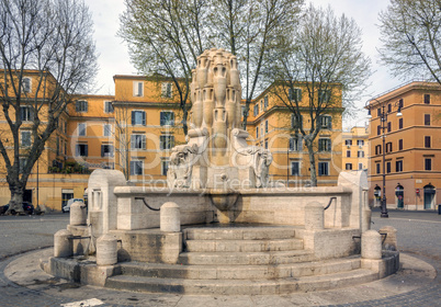 The Fontana delle Anfore (Fountain of the Amphorae) in Rome, Ita