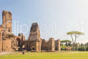 Baths of Caracalla, ancient ruins of roman public thermae