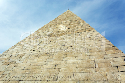 The Pyramid of Cestius  in Rome