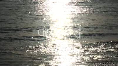 Sun reflecting off the sea