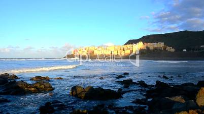 Houses next to the beach, San Felipe, Gran Canaria, Spain