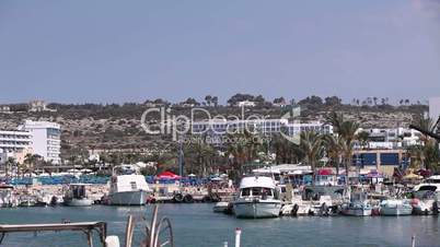 The fishing boats standing at the pier, fishing boats parking, Group of