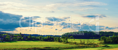 Evening rural landscape