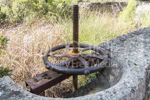 Industrial water control valve in the field