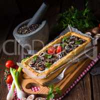 mushroom tart with ricotta