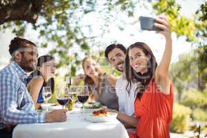 Group of friends clicking a selfie