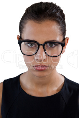 Portrait of young businesswoman wearing eyeglasses