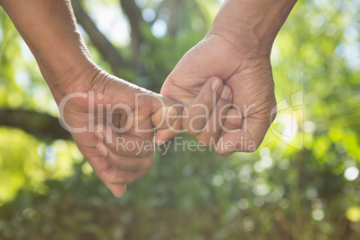 Senior couple holding hands Senior couple holding hands
