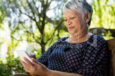 Senior woman using mobile phone Senior woman using mobile phone
