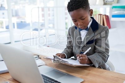 Businessman checking documents