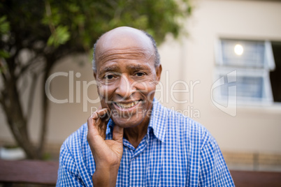 Portrait of smiling senior man