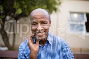 Portrait of smiling senior man