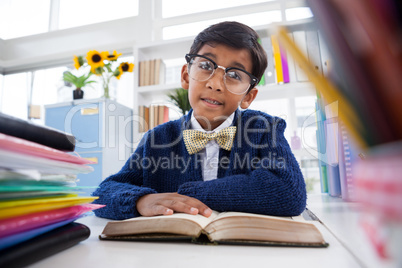 Portrait of businessman wearing eyeglasses