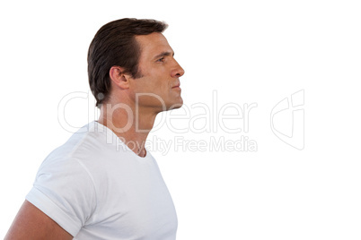 Side view of mature man looking away