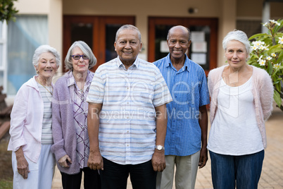 Portrait of smiling seniors