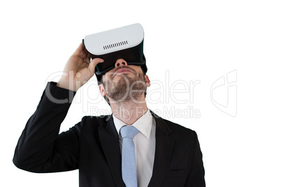 Businessman with vr glasses