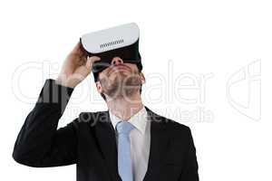 Businessman with vr glasses