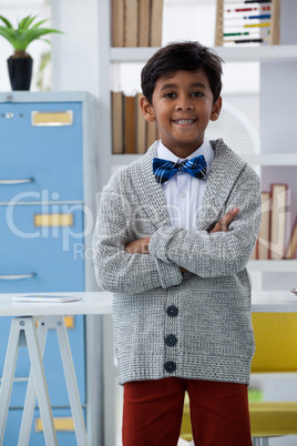 Portrait of businessman with arms crossed