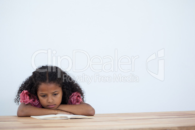 Businesswoman reading book