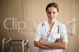 Portrait of confident female doctor