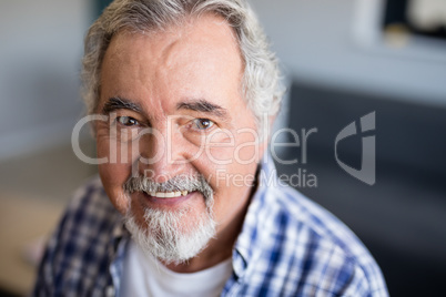 Portrait of smiling senior man with beard
