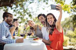 Group of friends clicking a selfie