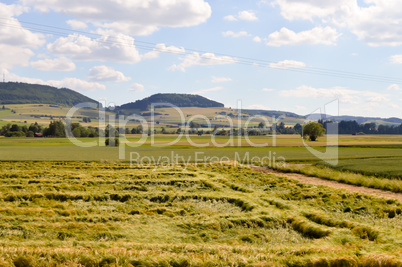 View of the countryside with fields