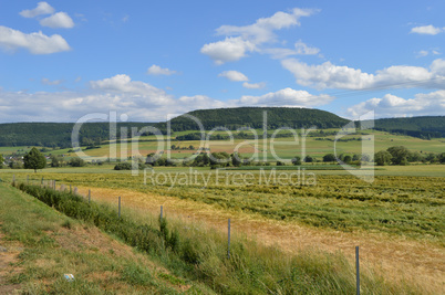 View of the countryside with fields