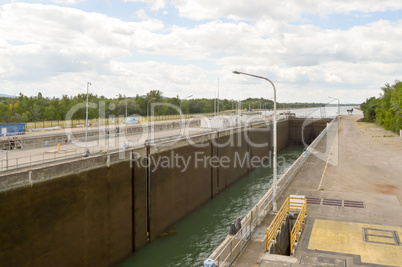 View of the Iffezheim lock