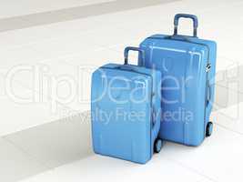 Blue travel bags