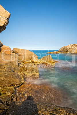 Detail of the Spanish coast (Costa Brava), long exposure