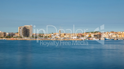 Panoramic picture from a small tourist town in Spain, Palamos, l