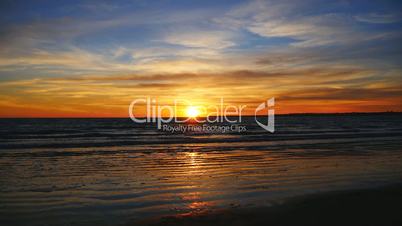 Beautiful sunset on the beach