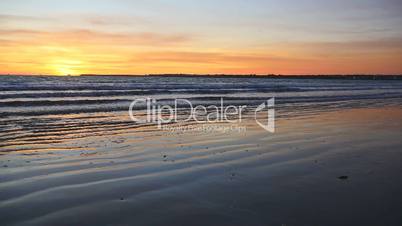 Beautiful sunset on the beach