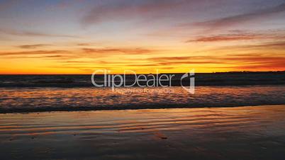 Beautiful sunset on the beach