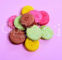 bunch of multicolored macaroons