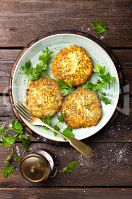 Vegetable zucchini pancakes