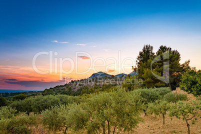 sunset in provence