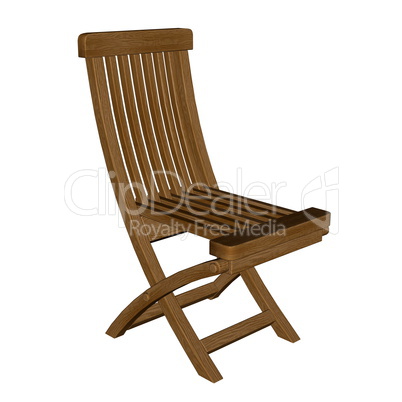 Wooden chair - 3D render