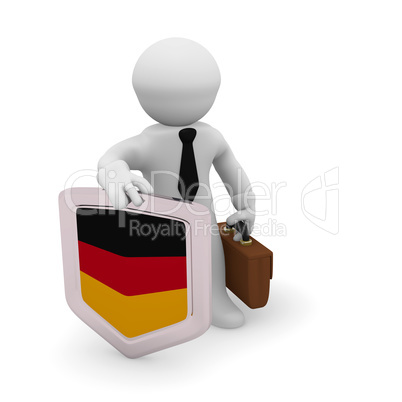 3d character with a German badge