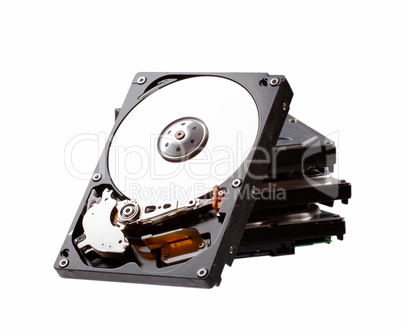 Hard drive isolated on white background.