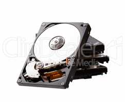 Hard drive isolated on white background.