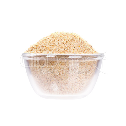 Sesame seeds in saucepan, close up.