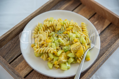 Curry Nudelsalat mit Hähnchen