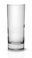 Empty tall narrow glass