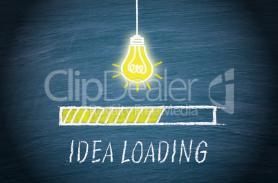 Great Idea loading, light bulb concept