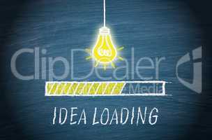 Great Idea loading, light bulb concept
