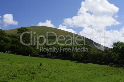 A green grassy hill in snowdonia