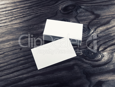 White business cards